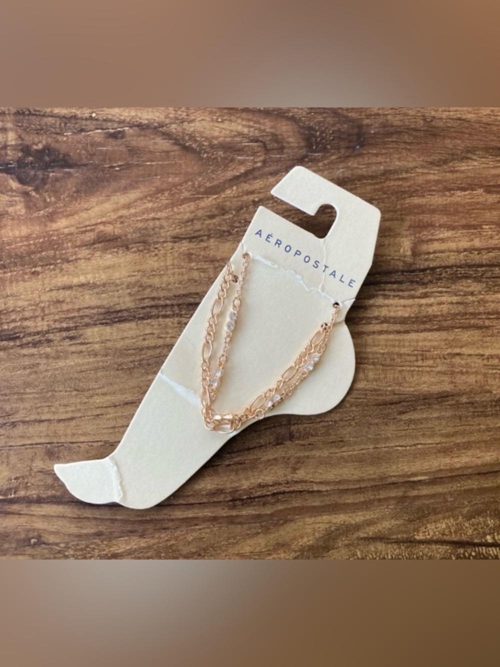 Aéropostale Gold Plated Layered Ankle Bracelet